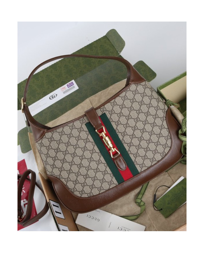 Gucci Classic Horsebit Canvas Shoulder Bag