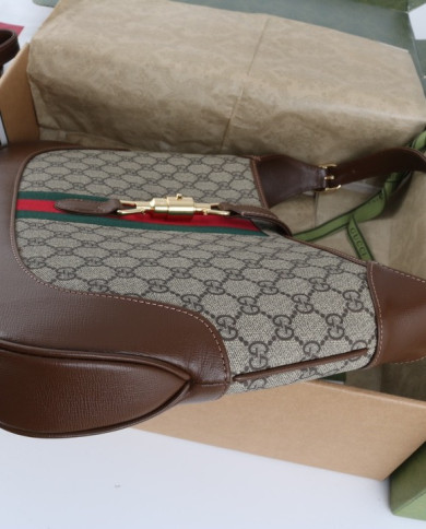 Gucci Classic Horsebit Canvas Shoulder Bag