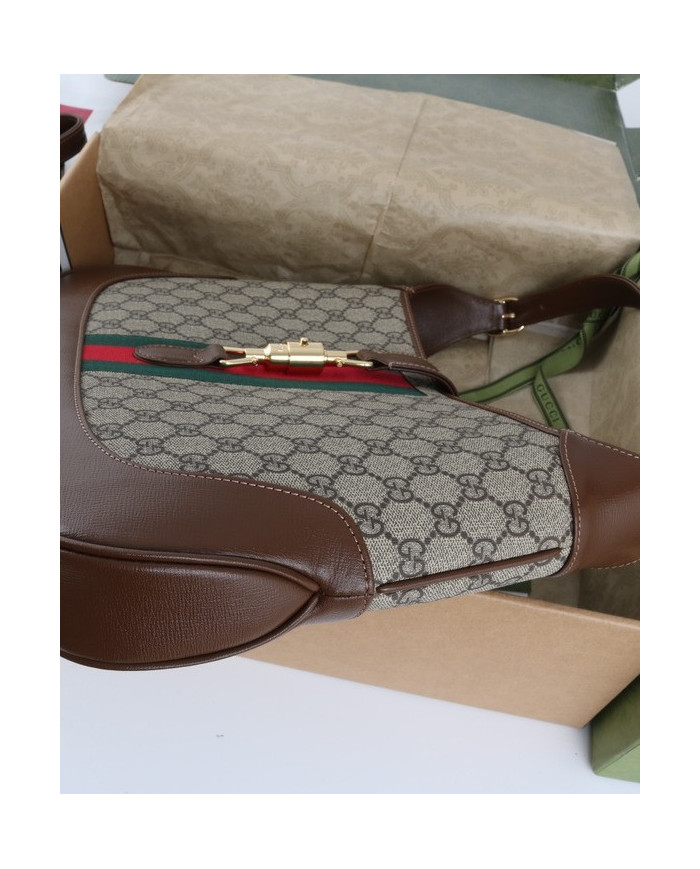 Gucci Classic Horsebit Canvas Shoulder Bag