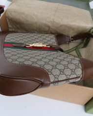 Gucci Classic Horsebit Canvas Shoulder Bag