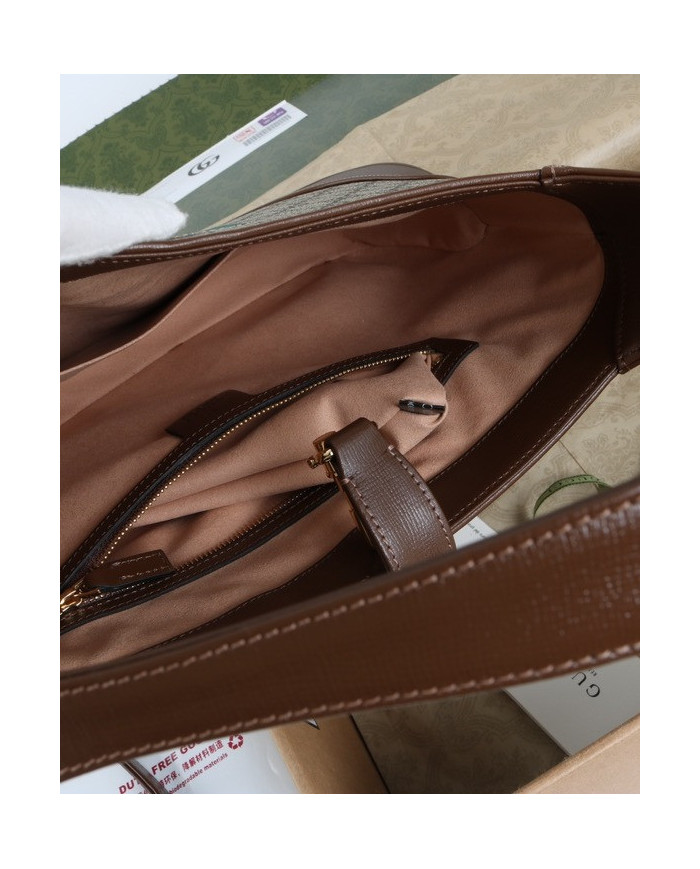 Gucci Classic Horsebit Canvas Shoulder Bag