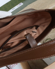 Gucci Classic Horsebit Canvas Shoulder Bag