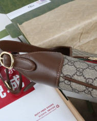 Gucci Classic Horsebit Canvas Shoulder Bag