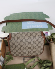 GUCCI Horsebit 1955 GG Canvas Crossbody Bag