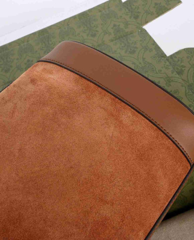 Gucci Horsebit Suede Leather Bucket Bag