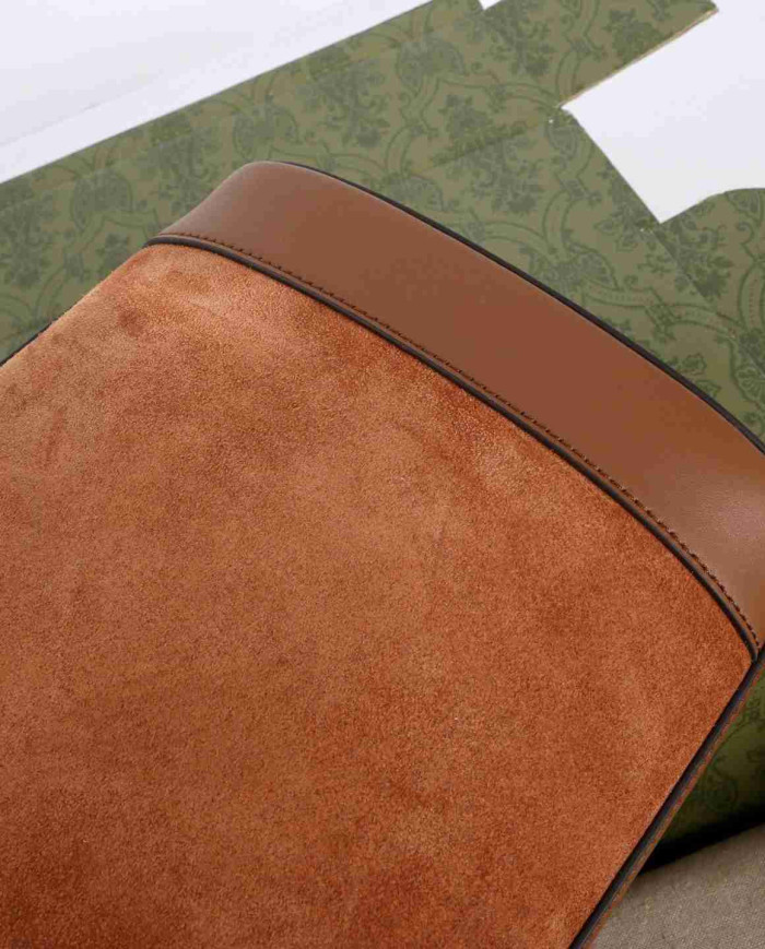 Gucci Horsebit Suede Leather Bucket Bag