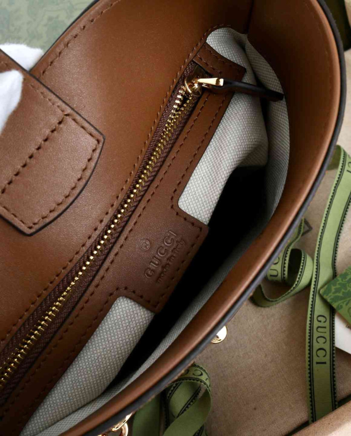 Gucci Horsebit Suede Leather Bucket Bag