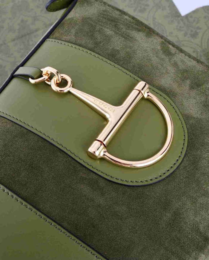 Gucci Horsebit Suede Leather Bucket Bag