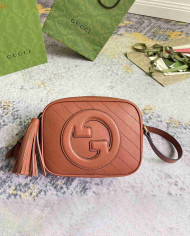 Gucci GG Embossed Leather Camera Bag with Tassel