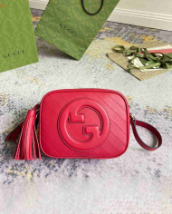 Gucci GG Embossed Leather Camera Bag with Tassel