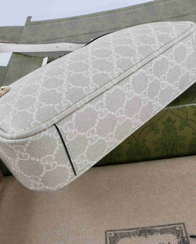 Gucci GG Supreme Leather Trim Shoulder Bag