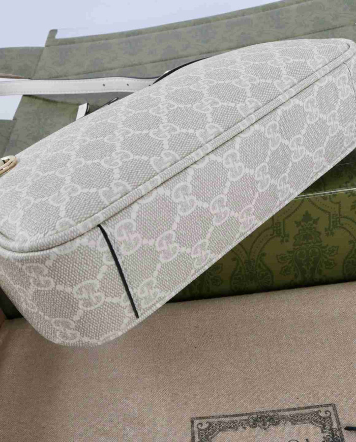 Gucci GG Supreme Leather Trim Shoulder Bag