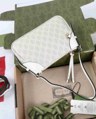 Gucci GG Supreme Leather Trim Shoulder Bag