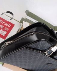 GUCCI GG Black Briefcase with Detachable Strap
