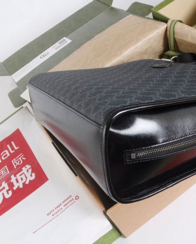 GUCCI GG Black Briefcase with Detachable Strap