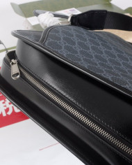 GUCCI GG Black Briefcase with Detachable Strap