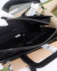 GUCCI GG Black Briefcase with Detachable Strap