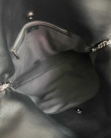 Large GG Embossed Leather Tote Bag with Top Handle