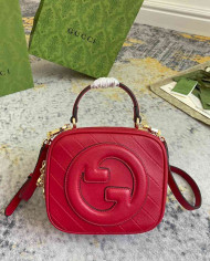 Gucci Small Round Leather Shoulder Bag