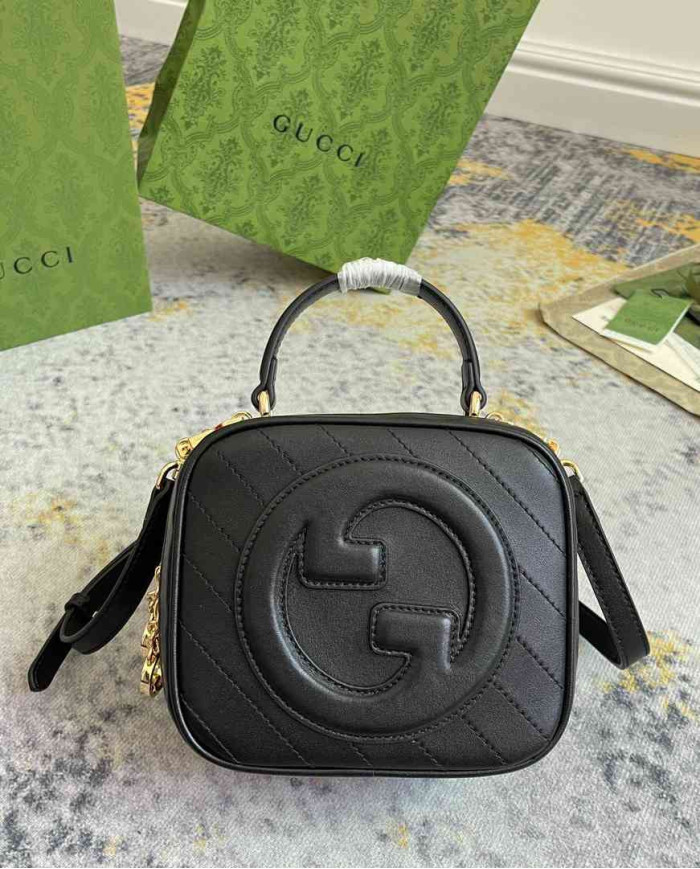 Gucci Small Round Leather Shoulder Bag