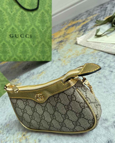 GUCCI Mini GG Metallic Chain Shoulder Bag