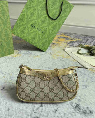 GUCCI Mini GG Metallic Chain Shoulder Bag