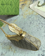 GUCCI Mini GG Metallic Chain Shoulder Bag