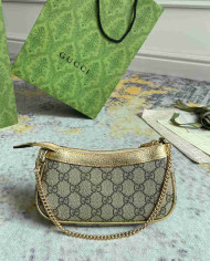 GUCCI Mini GG Metallic Chain Shoulder Bag