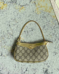 GUCCI Mini GG Metallic Chain Shoulder Bag