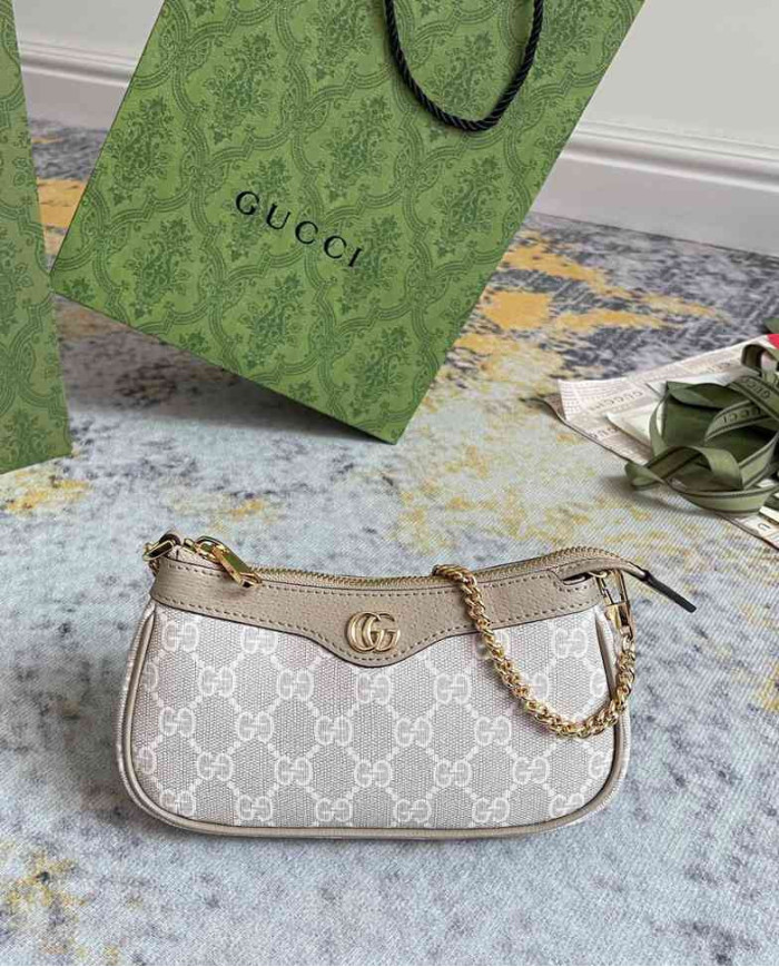 GUCCI Mini GG Metallic Chain Shoulder Bag