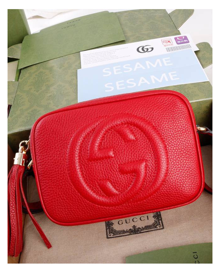 GUCCI Soho Leather Crossbody Bag