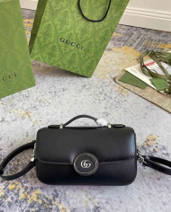 GUCCI Women's Classic Round Lock Flap Top-Handle Bag