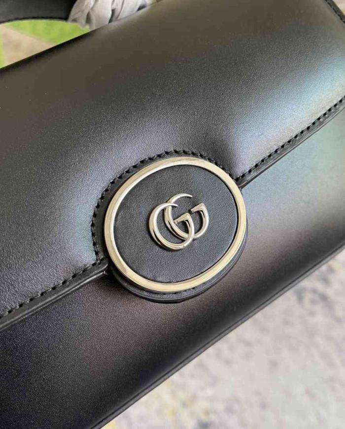 GUCCI Women's Classic Round Lock Flap Top-Handle Bag