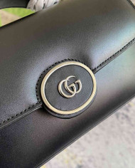 GUCCI Women's Classic Round Lock Flap Top-Handle Bag