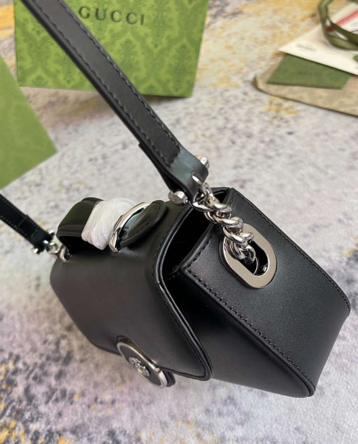 GUCCI Women's Classic Round Lock Flap Top-Handle Bag