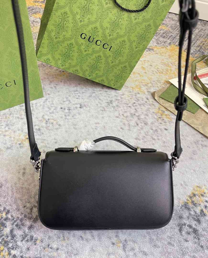 GUCCI Women's Classic Round Lock Flap Top-Handle Bag