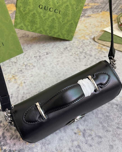 GUCCI Women's Classic Round Lock Flap Top-Handle Bag