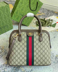 GUCCI Top Handle Bag Classic Stripe Handbag