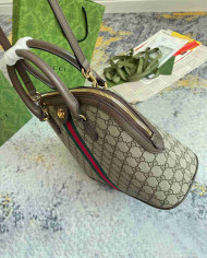 GUCCI Top Handle Bag Classic Stripe Handbag
