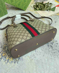 GUCCI Top Handle Bag Classic Stripe Handbag