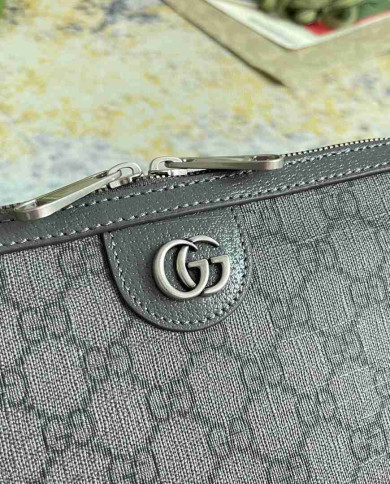 GUCCI GG Embossed Leather Shoulder Bag