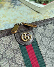 GUCCI GG Embossed Leather Shoulder Bag