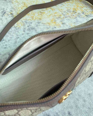 GUCCI GG Embossed Leather Shoulder Bag