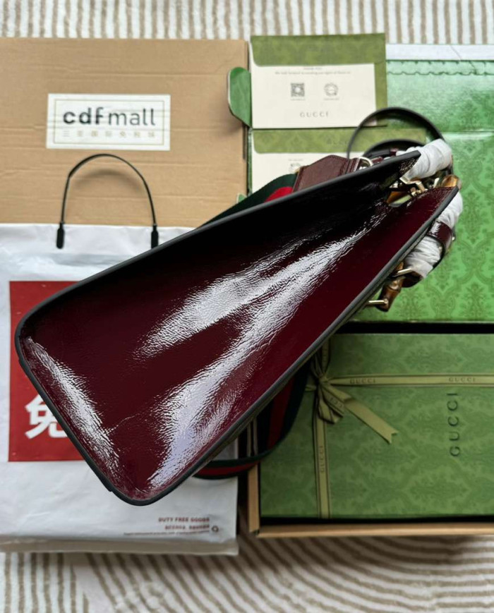 GUCCI Embossed Logo Top Handle Bag