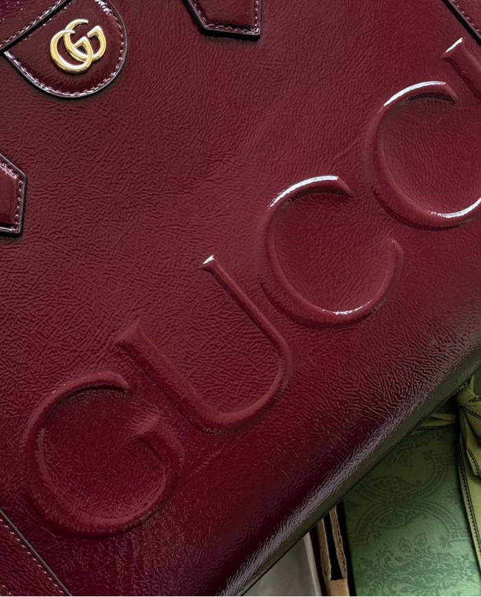 GUCCI Embossed Logo Top Handle Bag