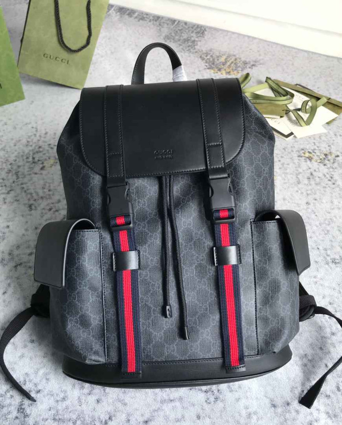 GUCCI Fashion Backpack with Drawstring and Side Pockets