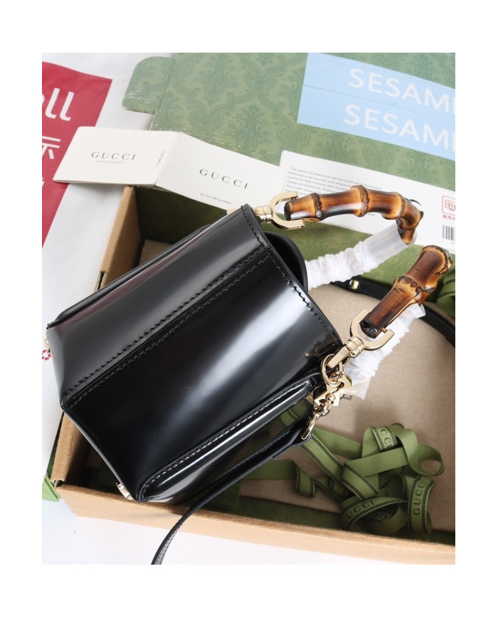 Gucci Bamboo Handle Leather Top Handle Bag