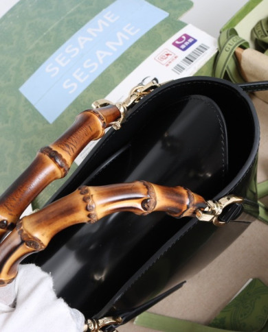 Gucci Bamboo Handle Leather Top Handle Bag