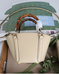 Gucci Bamboo Handle Leather Top Handle Bag