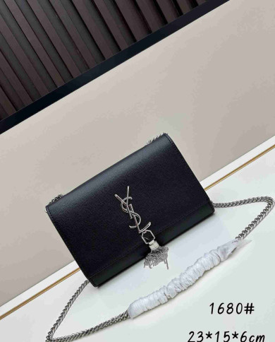 YSL Fashion Metal Chain Shoulder Bag